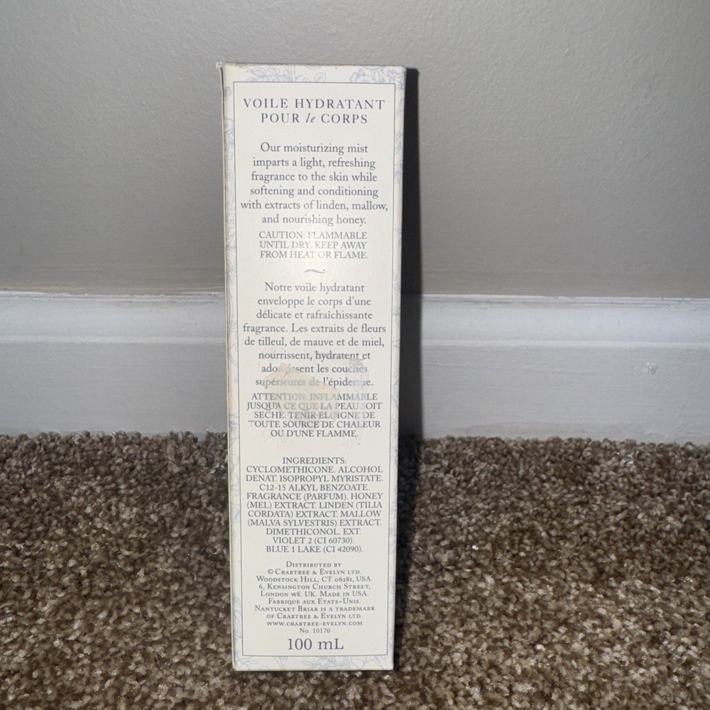 Crabtree & Evelyn Nantucket Briar Hydrating Body Mist Spray 3.4 oz Discontinued - Picture 2 of 3